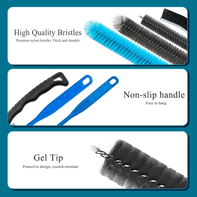 Dryer Vent Cleaner Kit - Long Dryer Vent Cleaning Brush, Dryer Lint Cleaner Remover Refrigerator Long Coil Cleaning Kit - Appliance Brush - AC Cleaning Brush Set for Household Tools