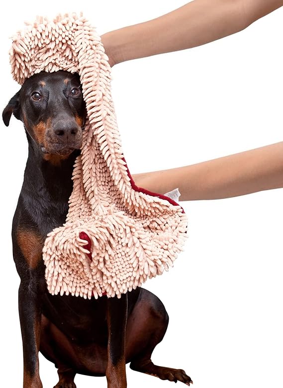 Soggy Doggy Super Shammy Absorbent Dog Towel, Beige, 31x14