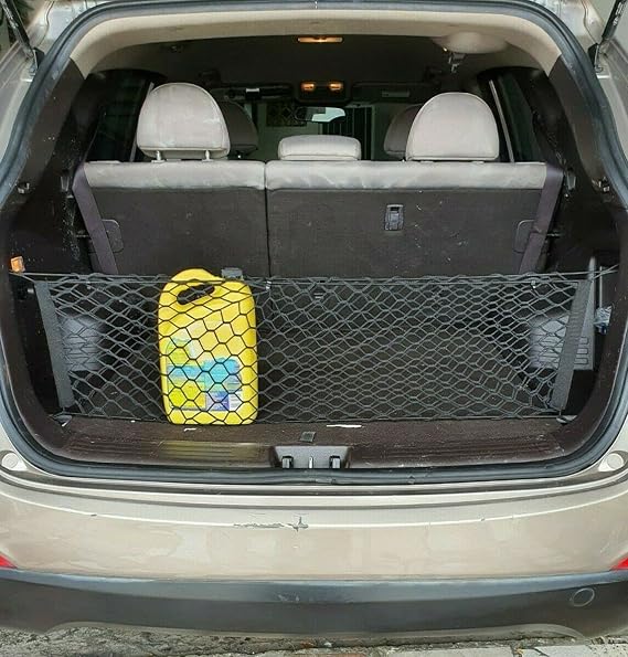 Rear Trunk Organizer Cargo Net for Hyundai Tucson 2010-2014 – Envelope Style Cargo Net for SUV - Premium Mesh Car Trunk 