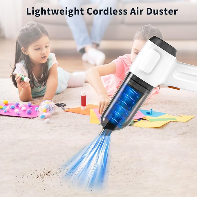 NICE BUDDY Cordless Vacuum Cleaner-Mini Air Duster, Portable Handheld Vacuum, 3 in1Dry Use for Car Keyboard,Dust Buster & Air Blower for Kitchen, 6500PA Suction,Inflate/Deflate Swim Ring