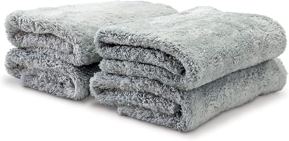 Griot's Garage Microfiber Ultra-Plush Edgeless Towels for Car Detailing, Cleaning, and Polishing, Lint and Scratch-Free,