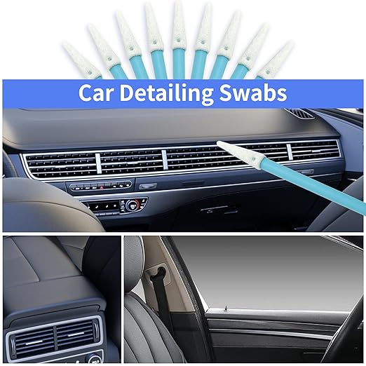 100 Pcs Lint-Free Foam Swab Sticks, Foam Tip Cleaning Swab Kit for Optical Instruments, Camera Lenses, Electronic Equipment, Car Detailing, Inkjet Printer Print Heads