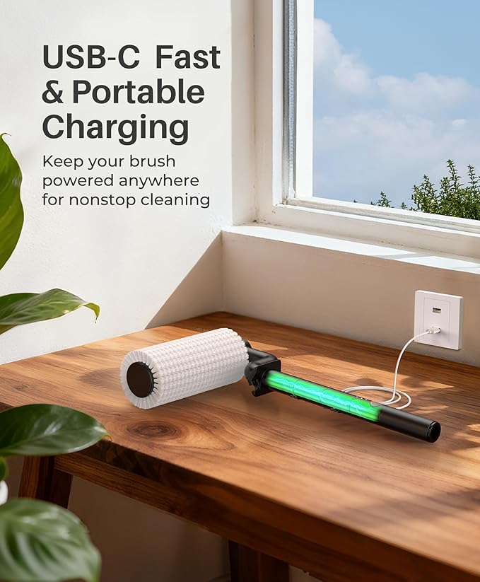LyriFine Electric Solar Panel Cleaning Brush and Pole Kit, 20Ft Extendable Washing Kit with Water Fed Pole, 2 Speed & Soap Dispenser, Outdoor Window Cleaning Tool for Solar Panel, Window, Roof, RV