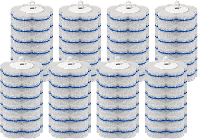 48 Count Disposable Toilet Brush Refill Pads, Disposable Toilet Bowl Wand Refills, Toilet Cleaning Refills, Toilet Scrubber Refills, Brush Head Replacement