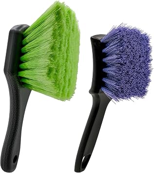 Wheel and Tire Brush Kit for Car Cleaning, Upgraded Bristles, Efficient