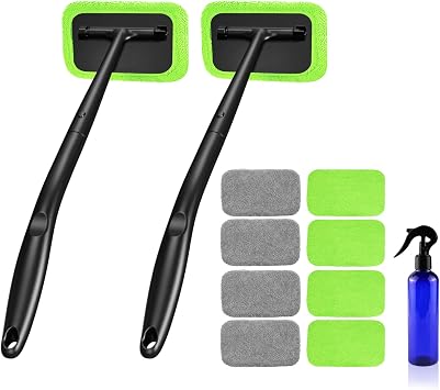 Xindell Interior Windshield Cleaner Tool – Inside Car Window Cleaning Kit with 22“ Detachable Handle, Interior Windshiel