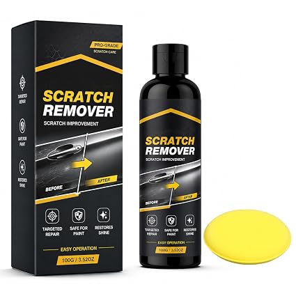 Car Scratch Remover, Scratch and Swirl Remover, All Paint Colors Polishing Kit with Car Sponge, Repair Scratches and Res