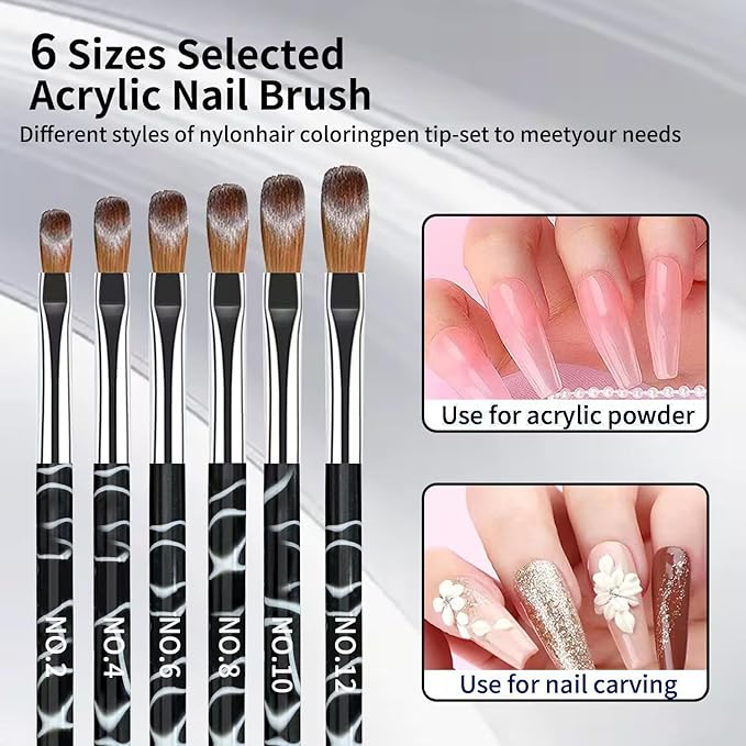 28Pcs Black Handle Nail Art Brush Set - All-in-One Manicure Tool Kit with Cuticle Brush, Dust Brush, Liner Brush & Builder Gel Brushes for Salon & DIY Nail Art