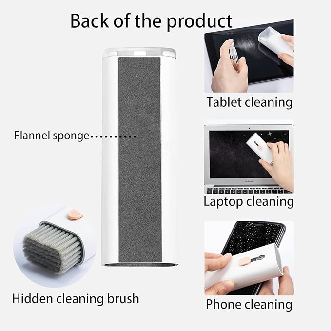 7 in 1 Electronic Cleaner kit - Keyboard Cleaner, Keyboard Cleaning Kit, Laptop Cleaner with Brush, Electronic Cleaner for Laptop/Phone/Computer/Screen (Give Away a Flannel Cloth) Pink