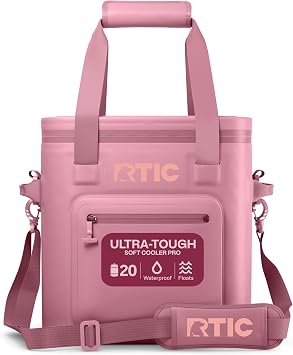 RTIC Ultra-Tough Soft Cooler Pro, Insulated, Waterproof, Leak Proof, Portable Floating Bag for Beverage, Drink, Lunch, O