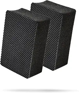 Adam's Clay Block (2pk) - Reusable Hybrid Clay Bar Sponges that Remove Embedded Residues Like Brake Dust, Paint Overspra