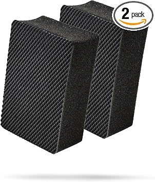 Adam's Clay Block (2pk) - Reusable Hybrid Clay Bar Sponges that Remove Embedded Residues Like Brake Dust, Paint Overspra