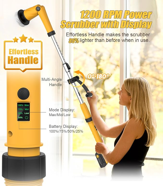 qimedo Scrubber Large Brushes Heads, 8-in-1 Spin Scrubber Replacement Brush Heads for qimedo, Leebein, Keimi, Alloyman, Bomves, YKYI, BEI & Hong