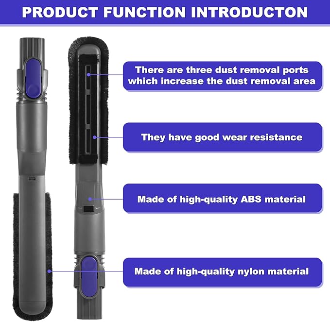 IX141 Vacuum Dusting brush Replacement Parts Compatible with Shark Pet Cordless Stick IX141 IZ163H IZ362H IX140 IZ140 IZ142 UZ145 Dust Brush rotatable Attachments for D-Shaped Vacuum