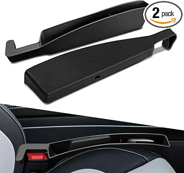 2PCS New Car Seat Gap Filler with 2 Storage Areas, Stylish Car Seat Gap Storage for Stabilizing Phone, Keys Wallet, Univ