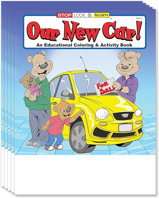 ZOCO – Car Dealership Supplies – Our New Car Activity and Coloring Books (50 Bulk Pack, Without Crayons) – Games, Puzzle