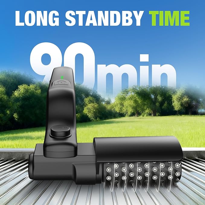 Electric Grill Brush, Cordless Rechargeable BBQ Grill Cleaning Brush, 180° Adjustable Angle, 3-Speed Motor, Stainless Steel Head, Electric Grill Cleaner for Outdoor Grill, Gas BBQ Grates & Griddles