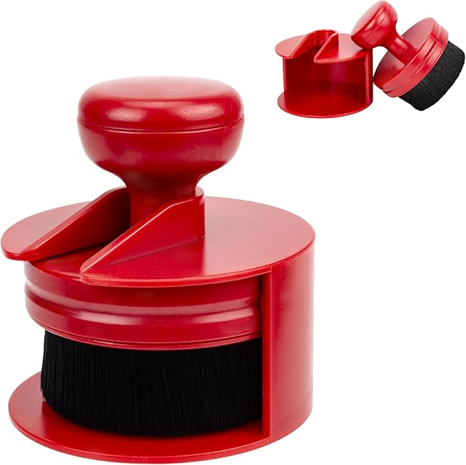 Tire Shine Applicator Brush, Tire Shine Brushes, Tire Dressing Brush Applicator with Seal Cover, Tire Brush for Car Detailing, Tire Gel Applicator, High Density Detail Factory Tire Brush (Red)