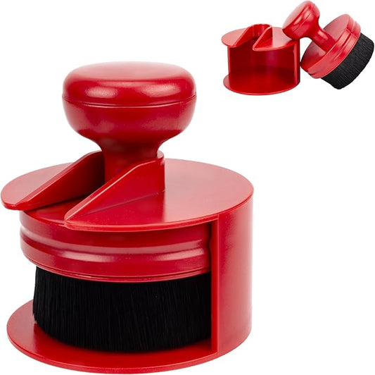Tire Shine Applicator Brush, Tire Shine Brushes, Tire Dressing Brush Applicator with Seal Cover, Tire Brush for Car Detailing, Tire Gel Applicator, High Density Detail Factory Tire Brush (Red)