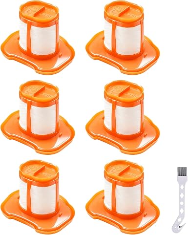 HHVKF10 Filters Fit for Black and Decker Dustbuster Filter, 6 Pack+1 Brush - Cleanova