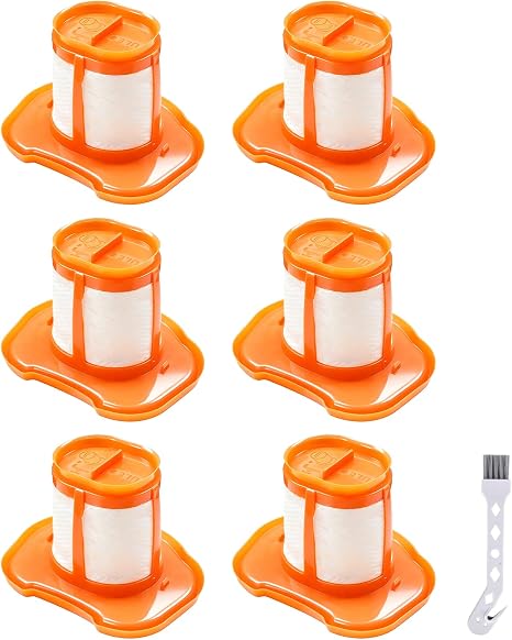 HHVKF10 Filters Fit for Black and Decker Dustbuster Filter, 6 Pack+1 Brush - Cleanova