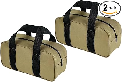 Heavy Duty Tool Bag, Waterproof Tool Organizer with Wide Open Mouth for Electrician, Carpenter, Mechanic & BBQ - Durable