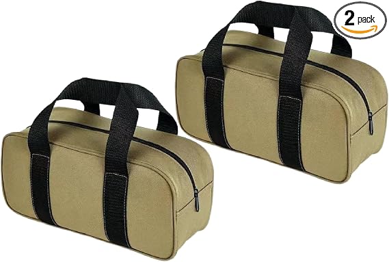 Heavy Duty Tool Bag, Waterproof Tool Organizer with Wide Open Mouth for Electrician, Carpenter, Mechanic & BBQ - Durable