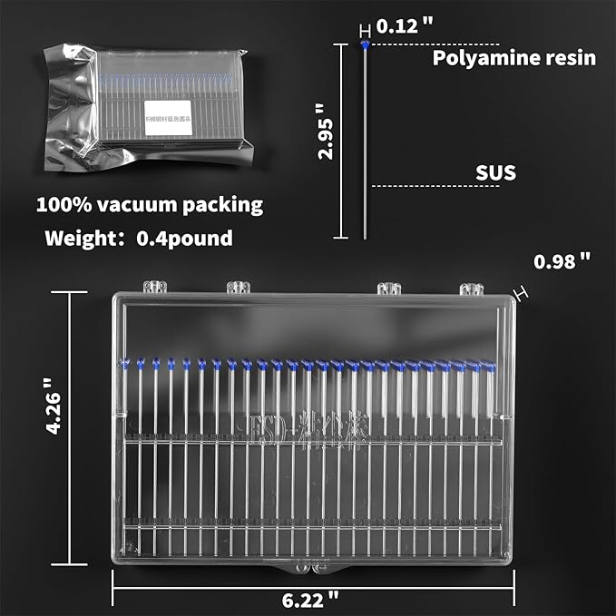 ESD Professional Stainless Steel Gel Swab Sticks for Cleaning Camera Lenses, sensors, PCB, SMT, semiconductors and Particularly Sensitive Electronics. (Blue-100Packs, Electrostatic adsorption)