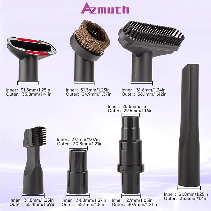 7 Pack for Shark Vacuum Attachments Replacement kits with Vacuum Brush Attachment and for Shark Crevice Tool and Vacuum Hose Adapter (7-Pack, 7)