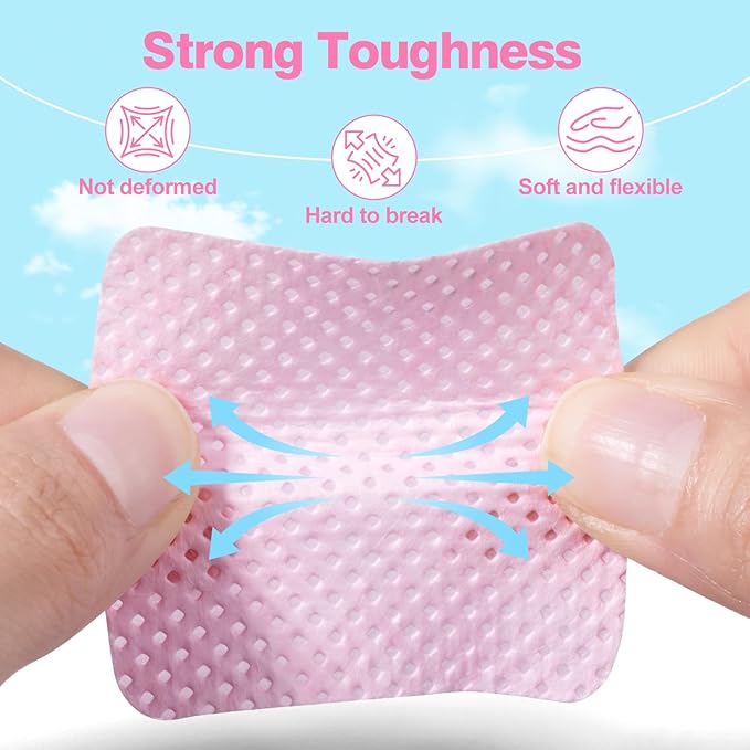Lint Free Nail Wipes, 400PCS Lint Free Wipes Non-woven Fabric Nail Polish Remover Super Absorbent Soft Cotton Pads for Lash Extensions Glue Cleaning Salon Supplies & Home DIY