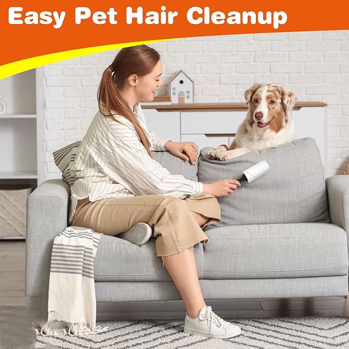 Yvnicll 630 Sheets Lint Rollers for Pet Hair Extra Sticky，Easy Spiral Tear Lint Roller for Clothes and Pet Hair， Remover for Couch, Furniture and Carpet.