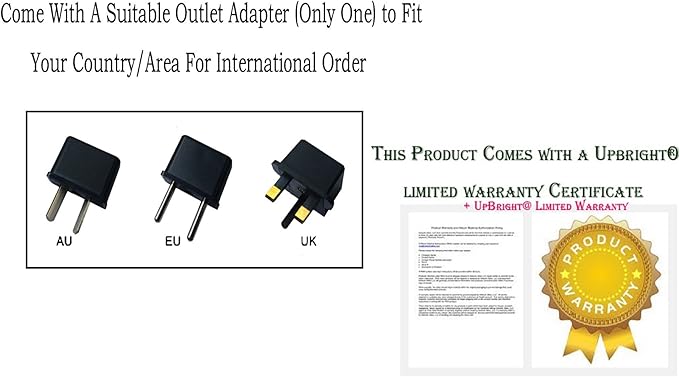 UpBright 2-Prong 9V AC/DC Adapter Compatible with Homitt HM115C HM115D HM115 C HM 115 D HM115CW HM115CD HM115CG Electric Spin Scrubber 360 Cordless Power Scrub FD DK10-090-0650 Supply Battery Charger