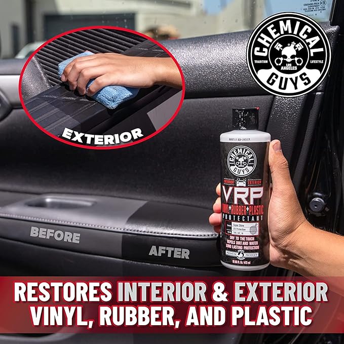 Chemical Guys VRP Vinyl, Rubber, and Plastic Dressing - Tire Dressing, Non-Greasy, Dry-to-the-Touch Shine for Tires, Trim, and More, Safe for Cars, Trucks, SUVs, RVs & More - 32 oz