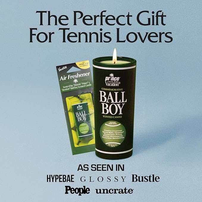 VACATION Ball Boy Tennis Scented Hanging Air Freshener, Exclusive Candle Scent, Deodorizer for Car, Home & Office (Pack of 3)