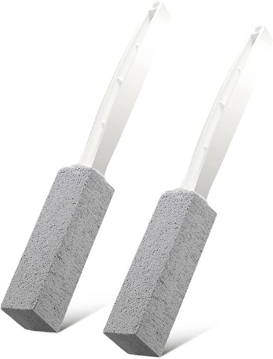 Kadden 2 Pack Toilet Cleaner Hard Water Build up Remover with Ergonomic Handle, Pumice Stone Cleanning Tool Stain Hard Water Ring Cleaner for Toilet, Pool, Bathroom, Sink
