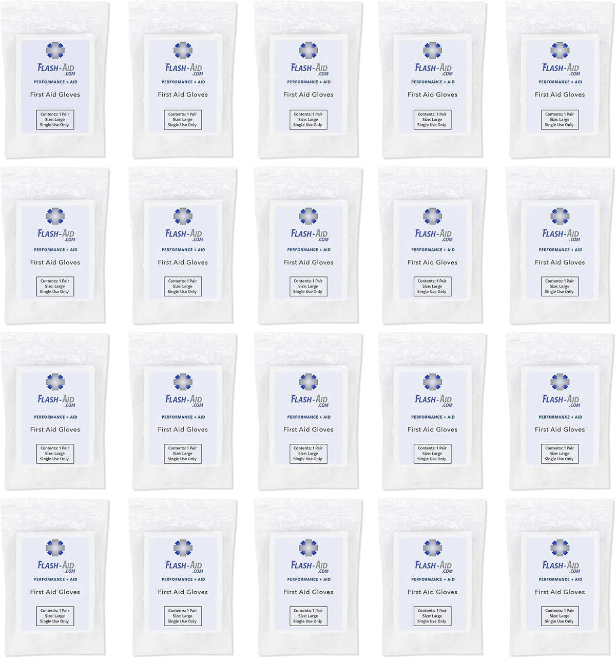 Individually Packaged Disposable First Aid Gloves Latex-Free for Emergency & First Aid Kits – Hygienic Single-Use Gloves