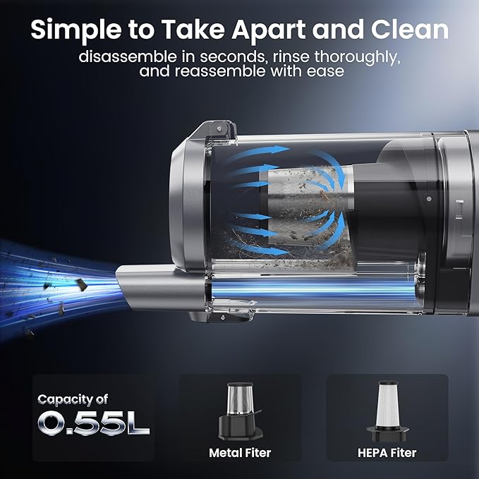 Hand Held Vacuum Car Vacuum Cleaner 18000PA High Power, 4-in-1 Air Duster & Air Blower & Pump Cordless Rechargeable Mini Small Shop Vac for Household Chores, Flooring, Car, Pet Hair