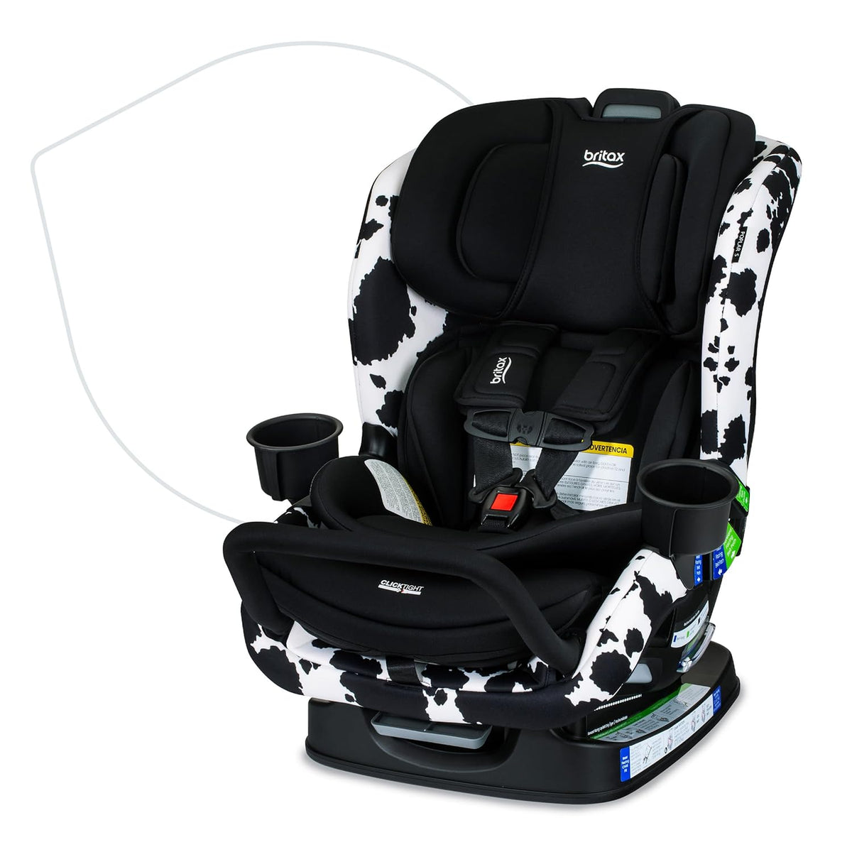 Britax Poplar S Convertible Car Seat, Slim 17” Design — Cowmooflage