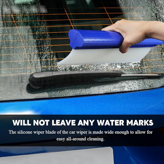 Silicone Water Blade Squeegee, Car Squeegee, 12 Inch Silicone T-Bar Water Blade, Universal Car Accessories Quick Drying Flexible Squeegees Wiper for Auto Window Mirror Glass Shower Door