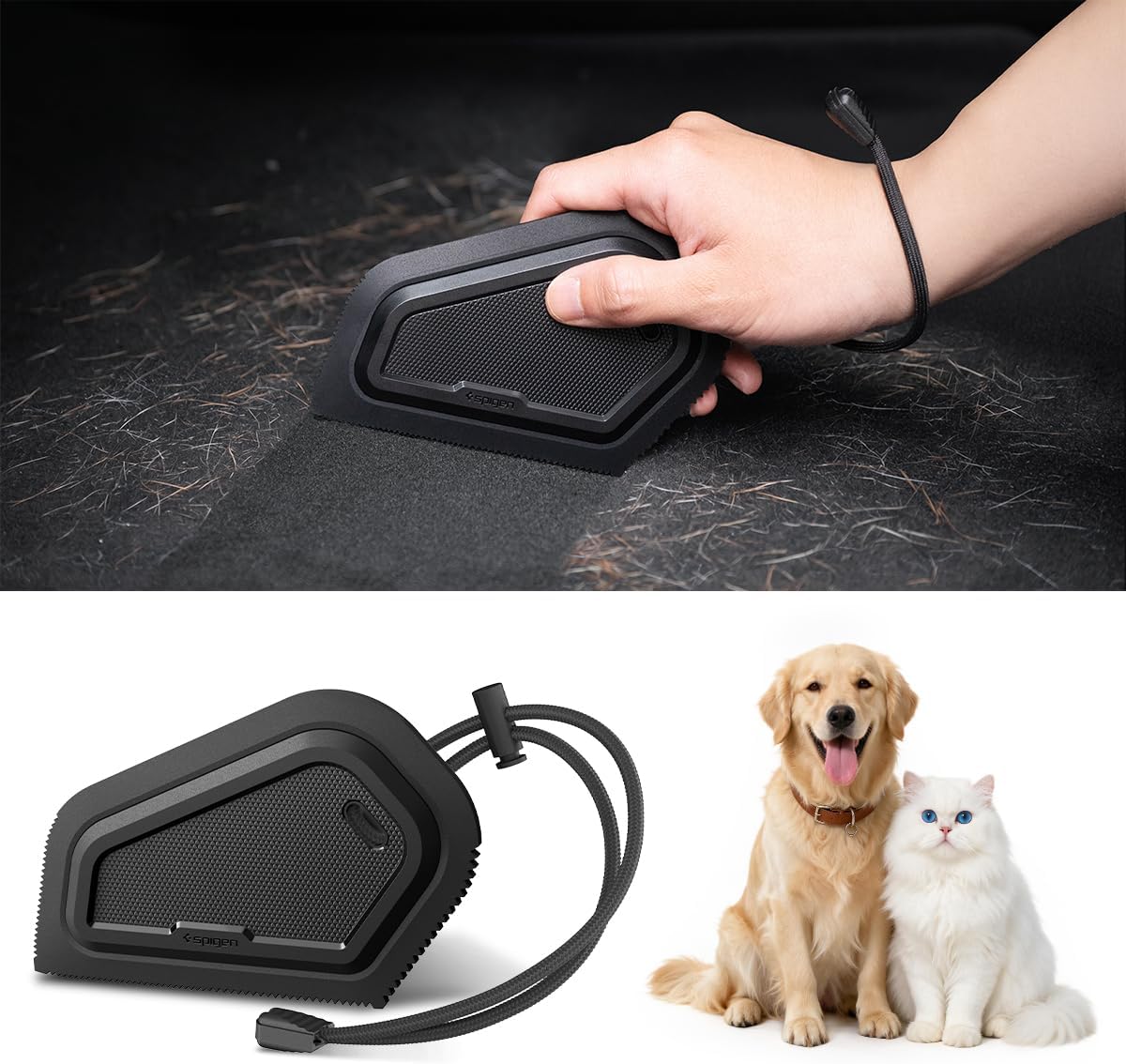 Pet Hair Remover for Car [Triple Blade] Dog & Cat Fur Reusable