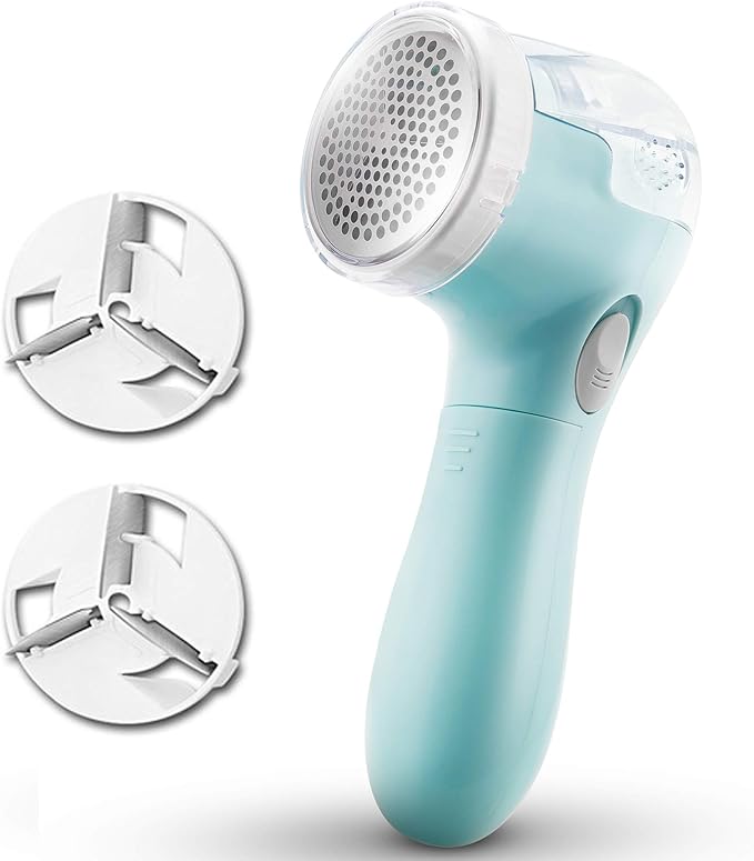 Lint Remover, Bojia Electric Clothes Fabric Shaver, Fuzz Pill Bobble Remover for Sweater, Couch, Blanket, Curtain, Socks, Legging, Wool, Cashmere, Battery Operated