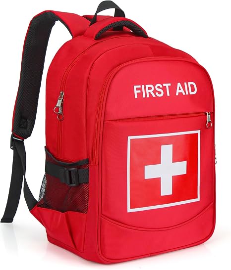 First Aid Backpack with Multi-Pocket, Emergency Medical Backpack, Large Capacity & Water-proof, Empty First Aid Bag for 