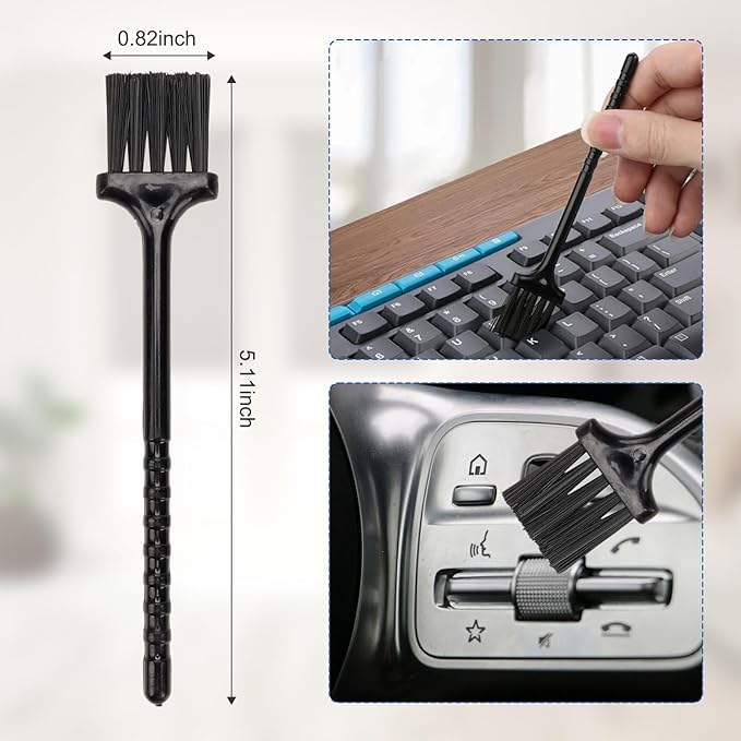 Car Interior Duster Detailing Brush Set Cleaning Gel Kit, Soft Microfiber Towels Dash Vent Dusting Car Slime Putty Detailing Brushes Accessories Tools for Car Decoration Auto Truck SUV RV