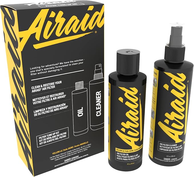 AIRAID Air Filter Cleaning Kit, 12 oz pump bottle cleaner and 8 oz squeeze bottle of yellow oil, AIR-790-561