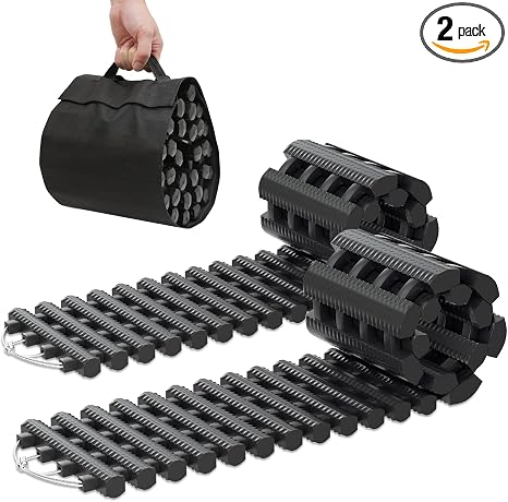 Magshion 39" Tire Traction Mat, Heavy-Duty Recovery Board for Snow, Ice, Mud & Sand, Off-Road Vehicle Traction Tracks wi