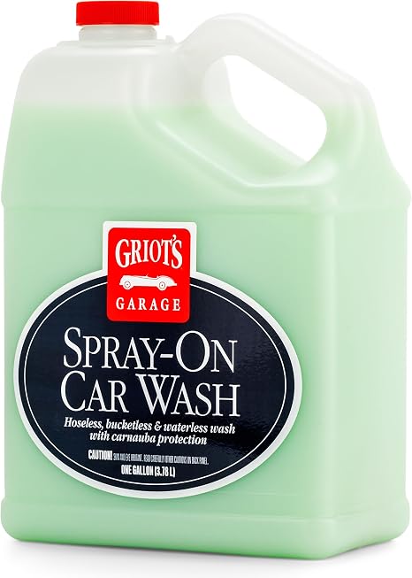 Griot's Garage Spray-On Car Wash for Vehicle Cleaning and Detailing, Rinseless and Waterless, No Hose and Bucket Needed,
