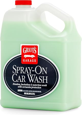 Griot's Garage Spray-On Car Wash for Vehicle Cleaning and Detailing, Rinseless and Waterless, No Hose and Bucket Needed,