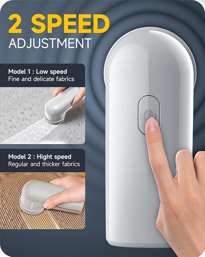 Fabric Shaver Lint Remover, Sweater Shaver to Remove Pilling, Lint Shaver with 2-Speed Power Adjustment, Fuzz Shaver for Clothes Balls-Battery Operated