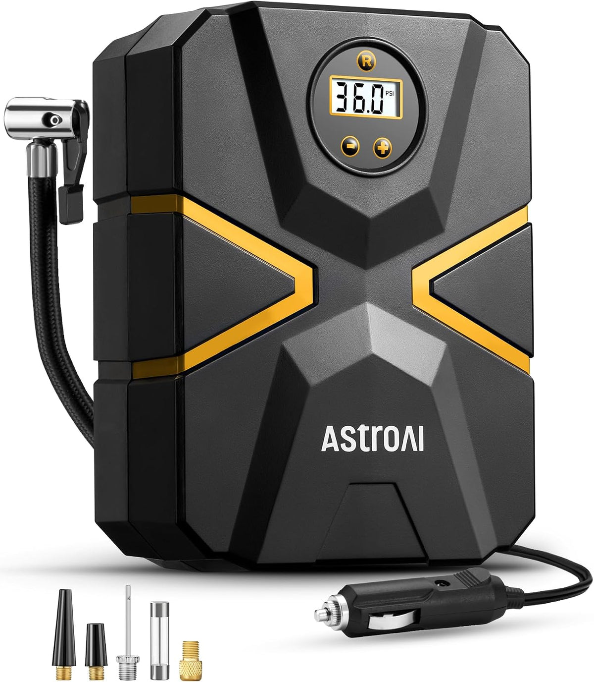 S1 Tire Inflator Portable Air Compressor 12V DC with Digital Gauge