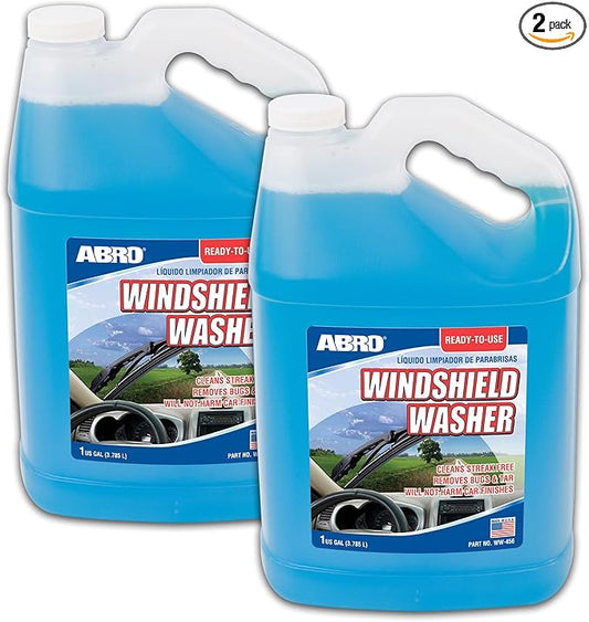 ABRO Car Windshield Cleaner Ready to Use Formula - 1 Gallon, Pre-Mixed, Delivers Streak-Free Cleanliness, Removes Bugs & Tar